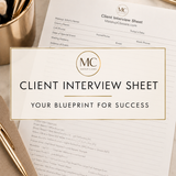 Client Interview Sheet for Makeup Artists | Printable PDF