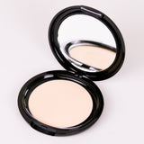 Compact powder with mirror on a white background